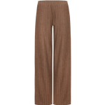 Broek pants Walnut – wijde, geribde broek in warmbruin | Jo&Co Club
