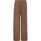 Fluresk broek pants Walnootbruin – Geribde loungebroek met wijde pijpen. | Jo&Co Club