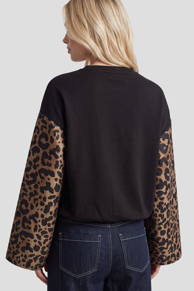 Fluresk Liana sweater in black/light camel | Jo&Co Club