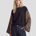 Fluresk Liana sweater in black/light camel | Jo&Co Club
