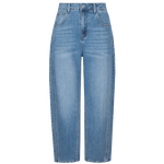 Lichtblauwe jeans met wijde rechte pijpen, productfoto | Fluresk Malti pants | Jo&Co Club