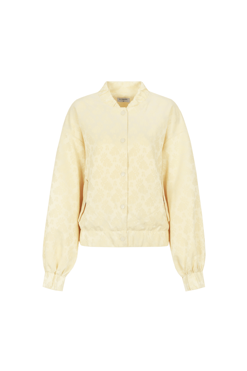 Fluresk Marena Jacket | Vanilla in Licht crèmekleurig geel, relaxed fit