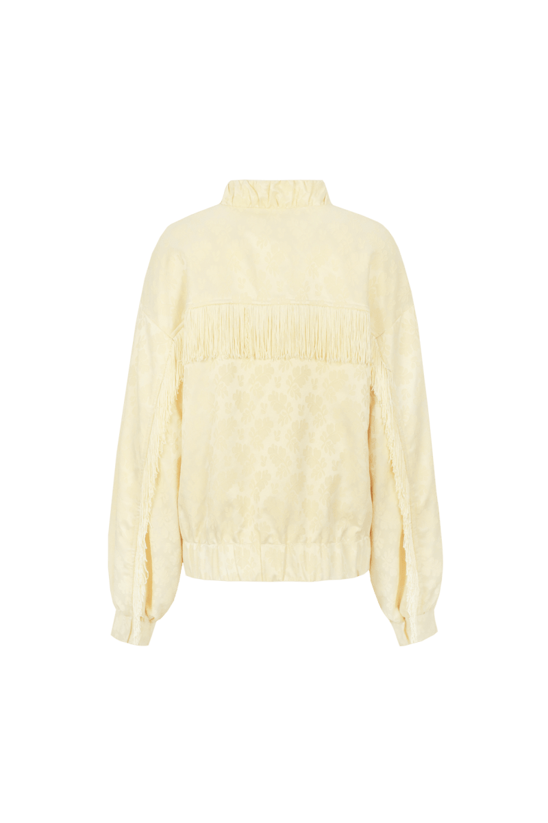 Fluresk Marena Jacket | Vanilla in Vanillegeel, Ruimvallend en cropped