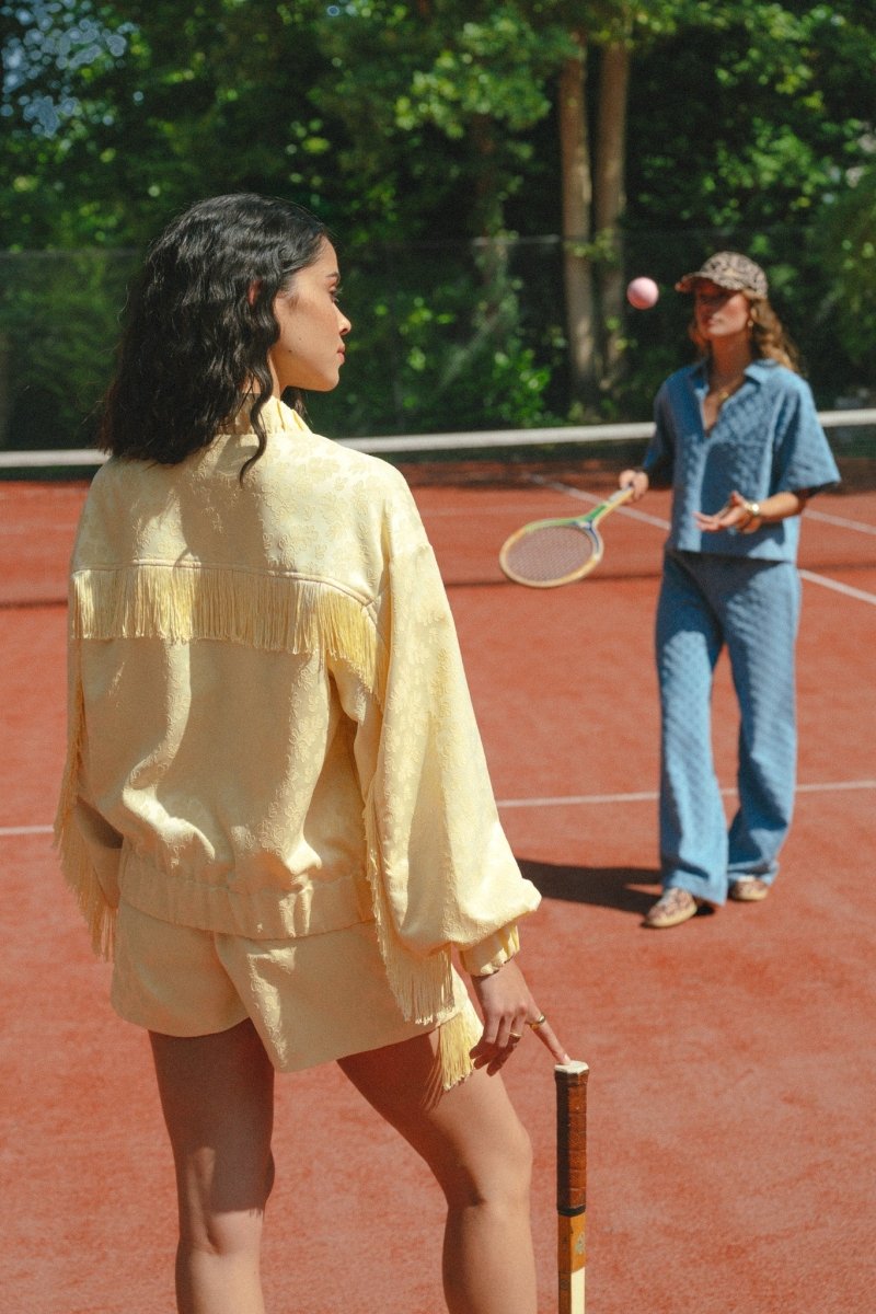 Fluresk Marena Jacket | Vanilla in Roomgeel, Relaxte en ruime pasvorm