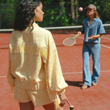 Fluresk Marena Jacket | Vanilla in Roomgeel, Relaxte en ruime pasvorm