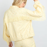 Fluresk Marena Jacket | Vanilla in Zacht pastelgeel, set bestaande uit een jasje en een korte broek