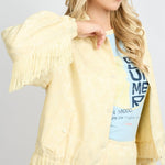 Fluresk Marena Jacket | Vanilla in Zacht pastelgeel (jack en bijpassende, oversized