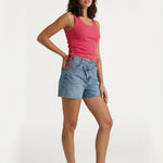 Fluresk top Bright Pink – Aansluitende felroze top met verstelbare zijkanten | Jo&Co Club