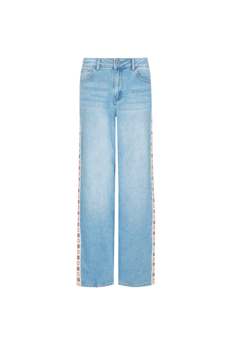 Fluresk Shannon Jeans | Lichtblauw in lichtblauw denim, high-waist, wide leg