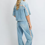 Fluresk Shannon Jeans | Lichtblauw in Lichtblauw gewassen denim, wide leg