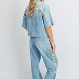 Fluresk Shannon Jeans | Lichtblauw in Lichtblauw gewassen denim, wide leg