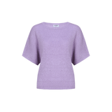 Fluresk Top Niala in orchideepaars – zachtgebreide top met korte dolmanmouwen | Jo&Co Club