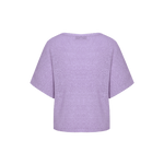 Fluresk Top Niala in orchidee paars - achterkant van de gebreide boxy top | Jo&Co Club