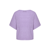 Fluresk Top Niala in orchidee paars - achterkant van de gebreide boxy top | Jo&Co Club