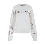 Fluresk Veraline knit sweater wit met tekst voorkant