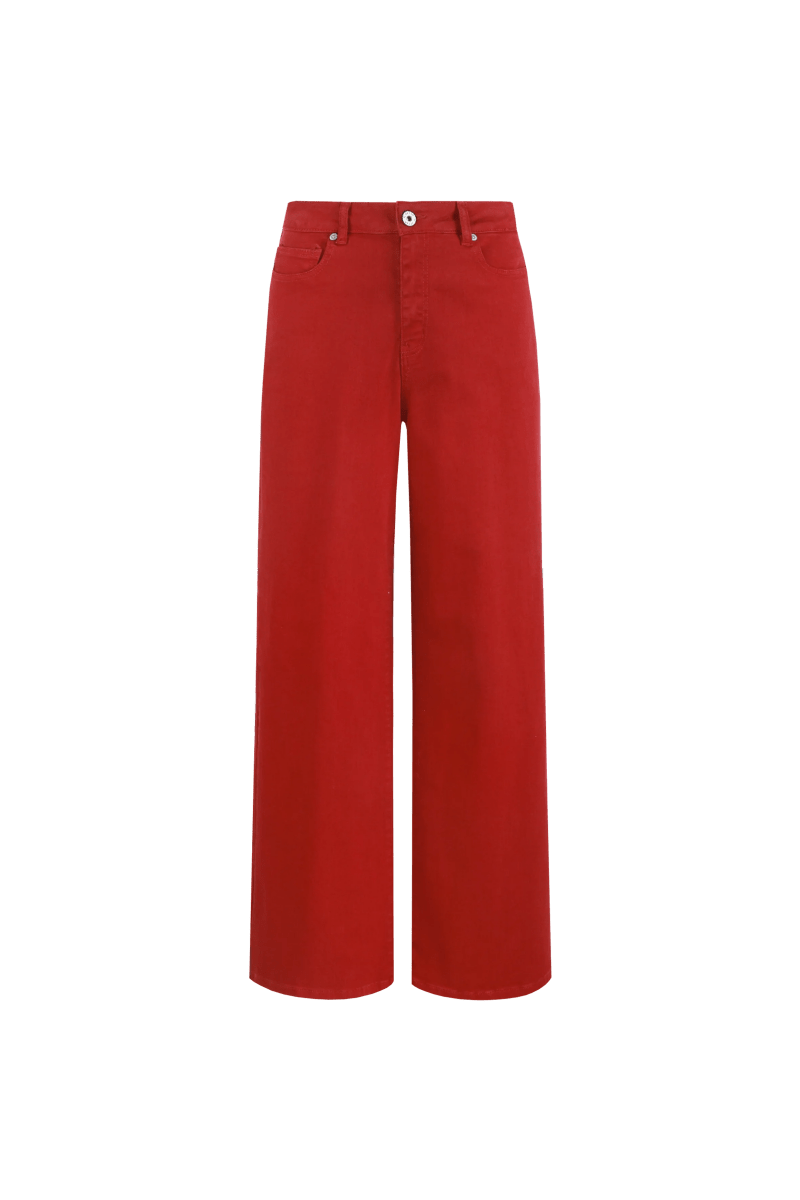 Fluresk Verina Pants broek dames rood voorkant 