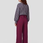 Achterkant wijde pantalon Fluresk Zumra – hoge taille met omgeslagen flapjes | Jo&Co Club