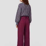 Achterkant wijde pantalon Fluresk Zumra – hoge taille met omgeslagen flapjes | Jo&Co Club