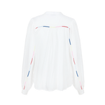 Fluresk Yailin Blouse | Offwhite in Helderwit, Rechte, ruime pasvorm met volumineuze mouwen