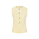 Fluresk Zeni Gilet | Vanilla in Licht pastelgeel, Getailleerd