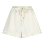 Korte broek HEYB Club Bowy Shorts Cream – Wijdvallende shorts met elastische tailleband | Jo&Co Club