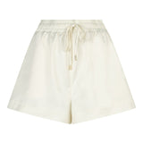 Korte broek HEYB Club Bowy Shorts Cream – Wijdvallende shorts met elastische tailleband | Jo&Co Club