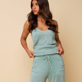 Top HEYB Club Charly Top Azure Blue – sprankelende top met V-hals en spaghettibandjes | Jo&Co Club