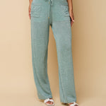 HEYB Club Charly Trousers in Azure Blue – Sprankelende wide leg broek met logozakken | Jo&Co Club