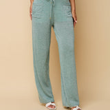 HEYB Club Charly Trousers in Azure Blue – Sprankelende wide leg broek met logozakken | Jo&Co Club