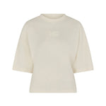 Productfoto crème boxy t-shirt met logo HEYB Club | Jo&Co Club