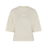 Productfoto crème boxy t-shirt met logo HEYB Club | Jo&Co Club