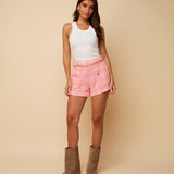 HEYB Club Liya Top Wit – Aansluitende geribde tanktop met ton-sur-ton logo | Jo&Co Club