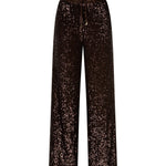 Productfoto bruine pailletten broek HEYB Club Harper | Jo&Co Club