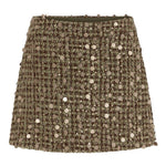 Productfoto groen-bruine skort met pailletten HEYB Club Mandy | Jo&Co Club