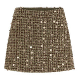 Productfoto groen-bruine skort met pailletten HEYB Club Mandy | Jo&Co Club
