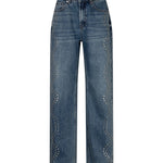 Productfoto straight jeans met strass steentjes HEYB Club NY | Jo&Co Club