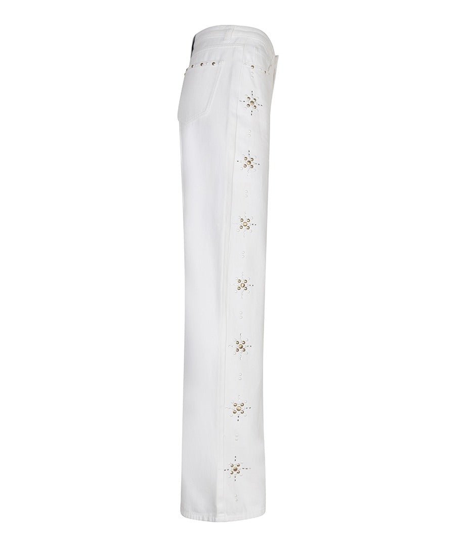 Productfoto witte jeans met sterretjes HEYB Club Snow White | Jo&Co Club