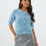 HEYB Paris Cardigan Blauw – Vesten van HEYB, kleur S, maat | Jo&Co