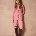 Blazer Kimi - Structure Tailored Koraalroze – Roze pak met blazer en shorts | Jo&Co Club