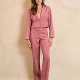 Lofty Manner Trouser Junae | Mauve pink in Gedempt oudroze, wide leg