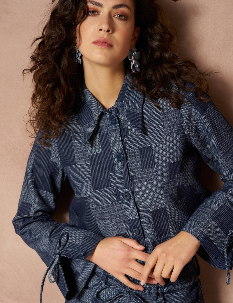 Ilja - Patchwork Straight Mid Blue | Jo&Co Club