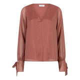 Lofty Manner Blouse Lora | Mauve Pink in Diep roestbruin, Losvallend, relaxed fit