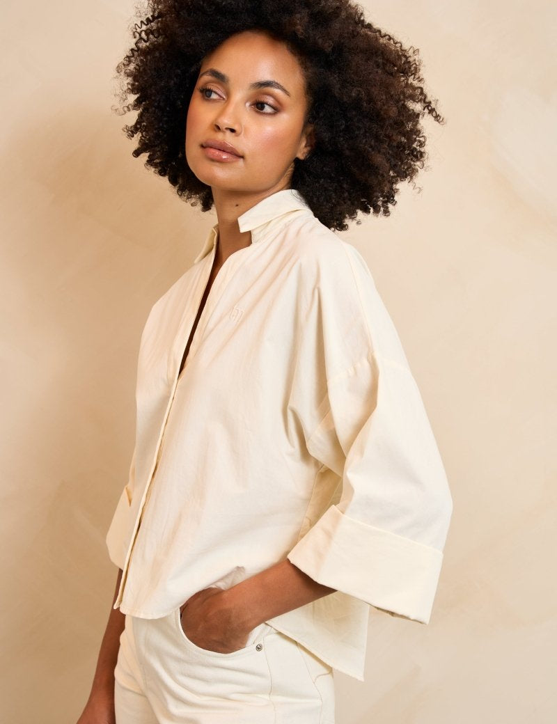 Lofty Manner Blouse Selou Ecru – Truien van Lofty Manner, kleur xs, maat | Jo&Co Club