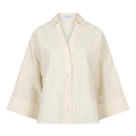 Lofty Manner Blouse Selou | Ecru in Licht ecru, losvallend