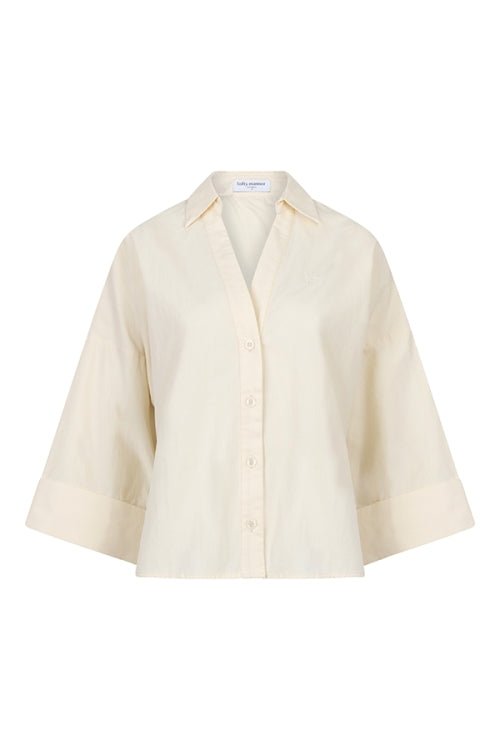 Lofty Manner Blouse Selou | Ecru in Licht ecru, losvallend