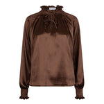 Lofty Manner Blouse Tyra bruin – Blouses van Lofty Manner, kleur XS, maat | Jo&Co