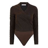 Lofty Manner Body Everly bruin – Tops van Lofty Manner, kleur XS, maat | Jo&Co