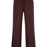Productfoto broek met kant Lofty Manner Koya in burgundy, voorkant | Jo&Co Club