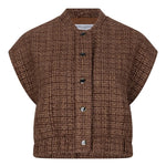 voorkant van gilet lofty manner bruin
