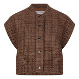 voorkant van gilet lofty manner bruin